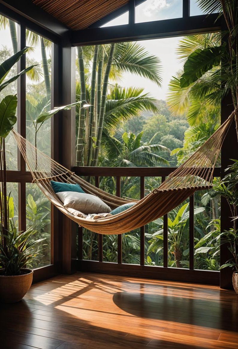 44. A Tropical Escape on the Balcony