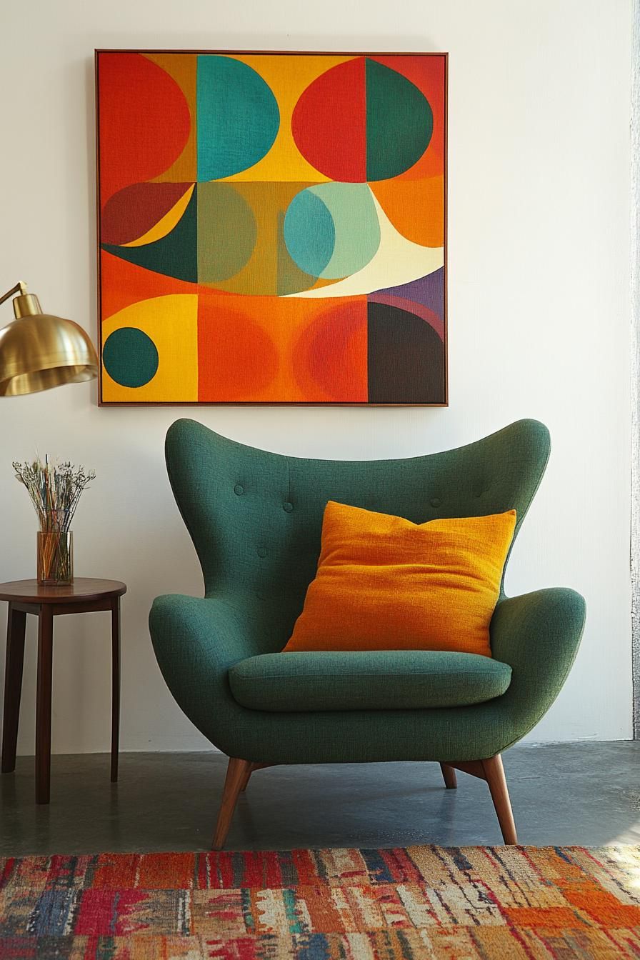 13. Bold Mid-Century Wall Art Style