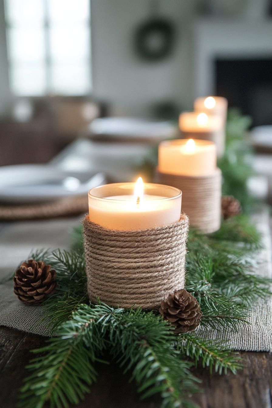 16. Twine-Wrapped Candle Ideas