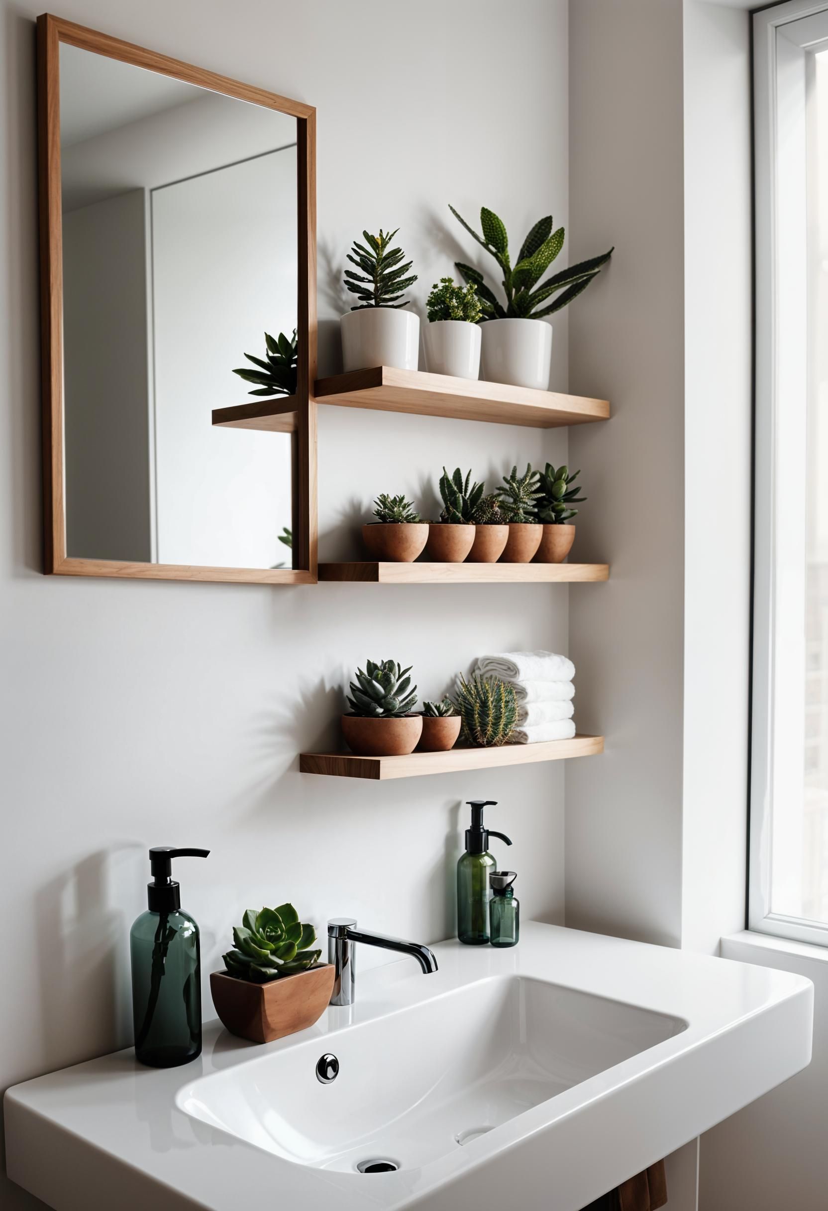 1. Fresh Bathroom Style with Plants