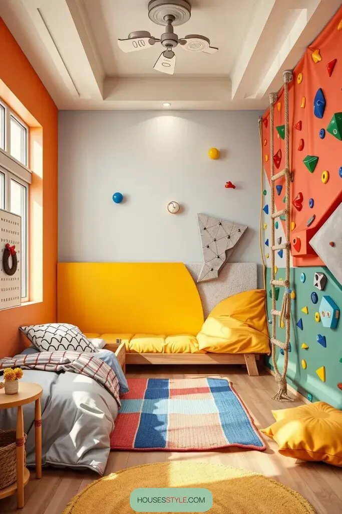 Climbing Wall Bedrooms for Active Kids - photo 2