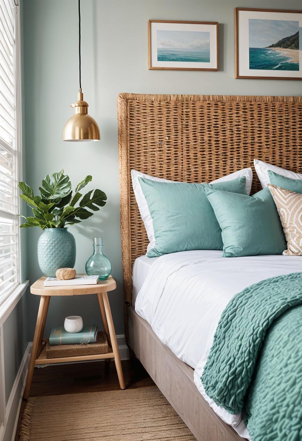 12. Wicker Headboard Coastal Charm - photo 3