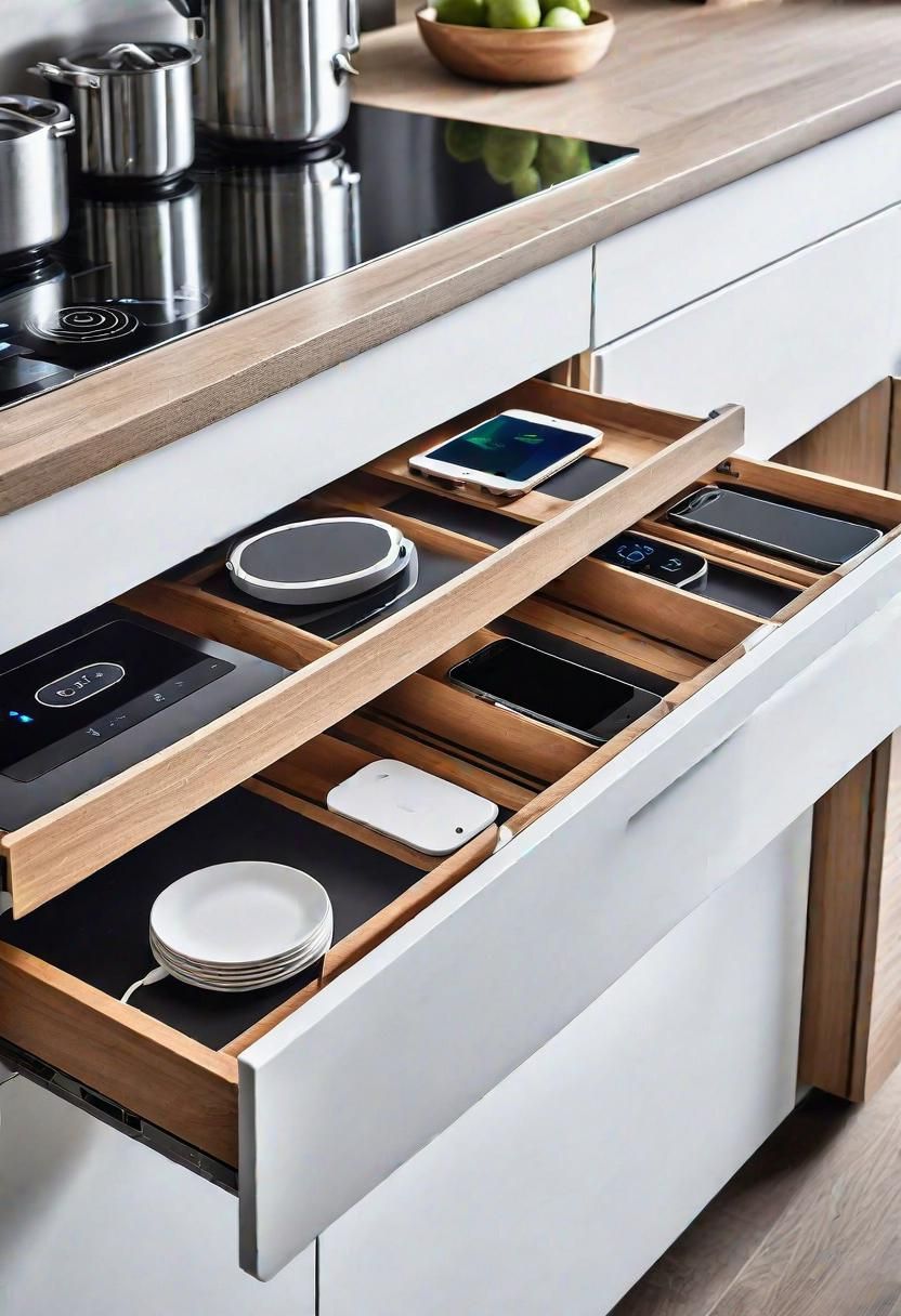27. Hidden Charging Stations in Drawers
