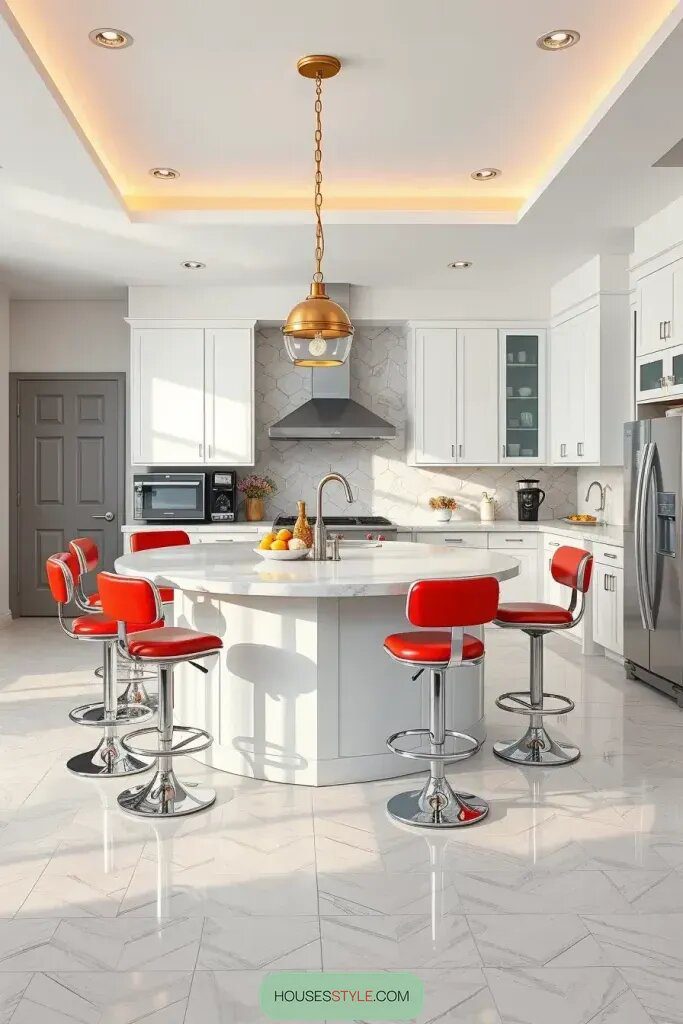 Diner-Style Bar Stools With a Retro Twist