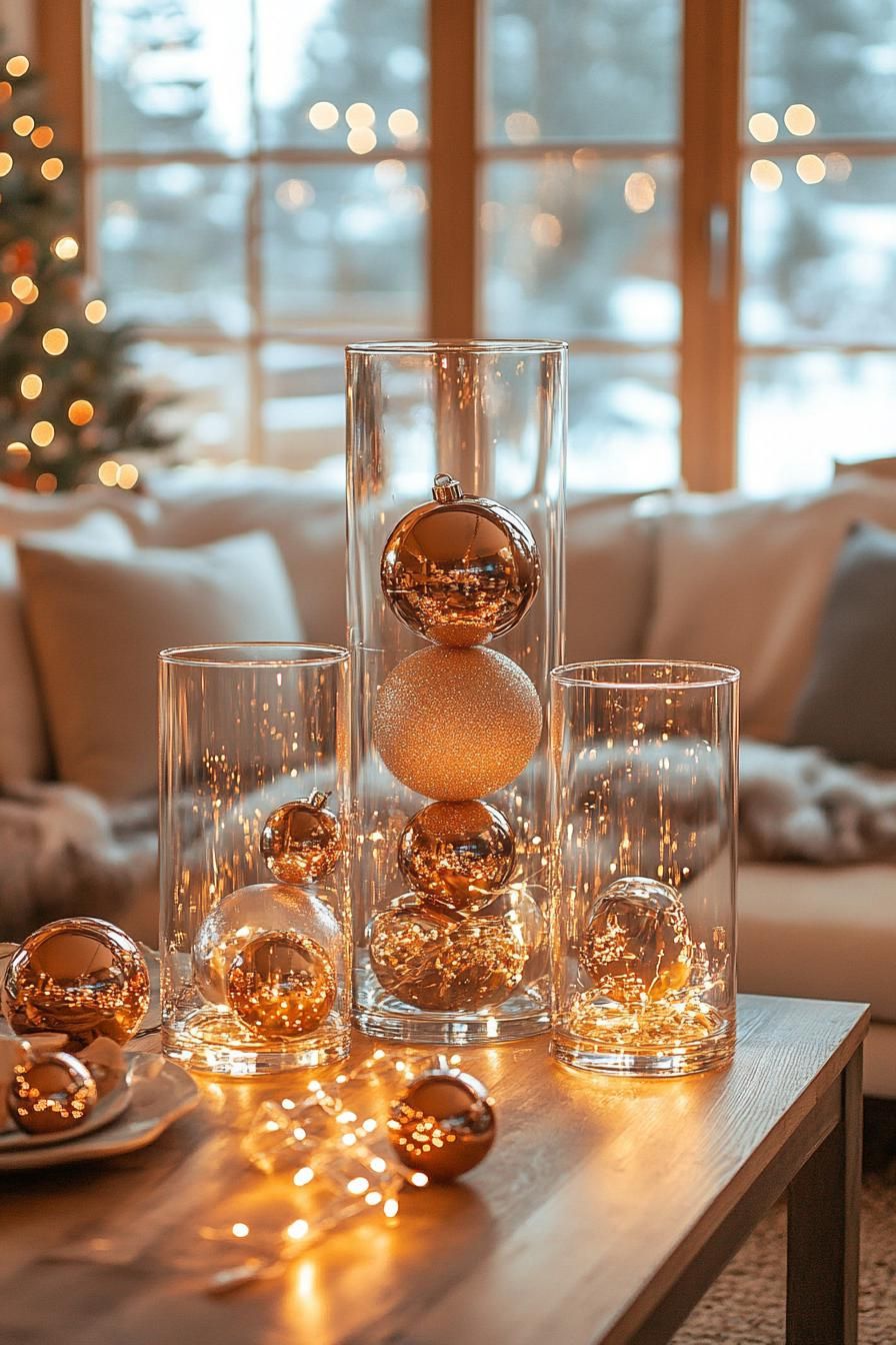 14. Christmas Glass Vase Ideas