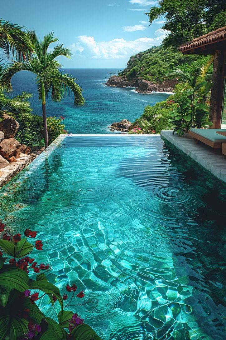 1. Sleek Infinity-Edge Pool Look