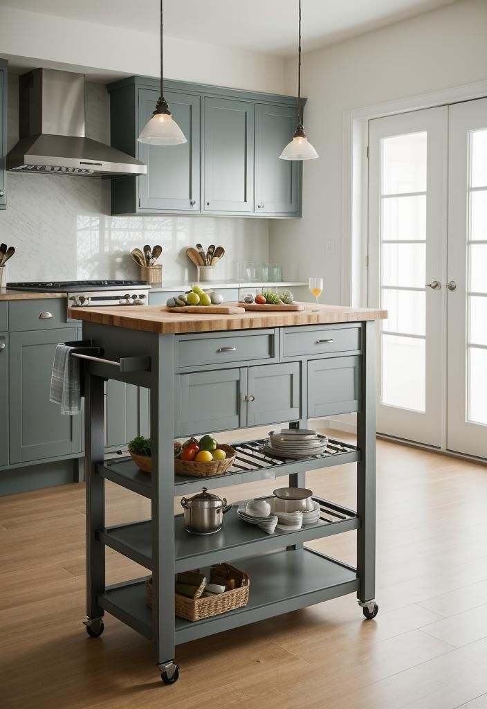 26. Adjustable Height Kitchen Island