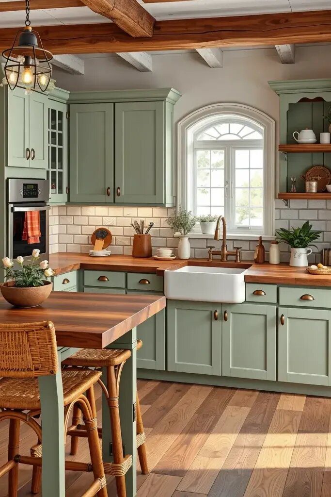 Butcher Block Countertops With Modern Cabinets