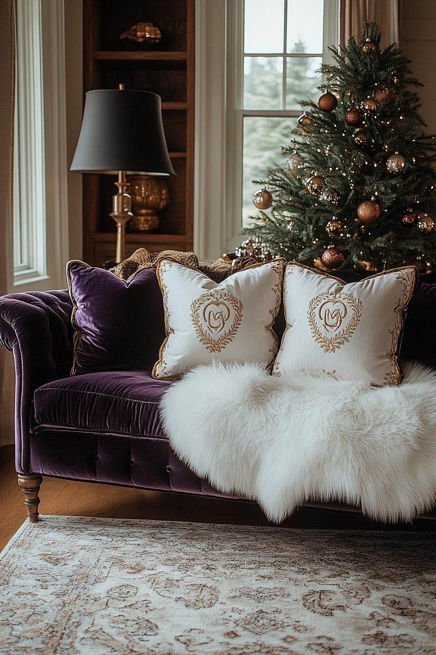 13. Monogrammed Velvet Pillow Ideas