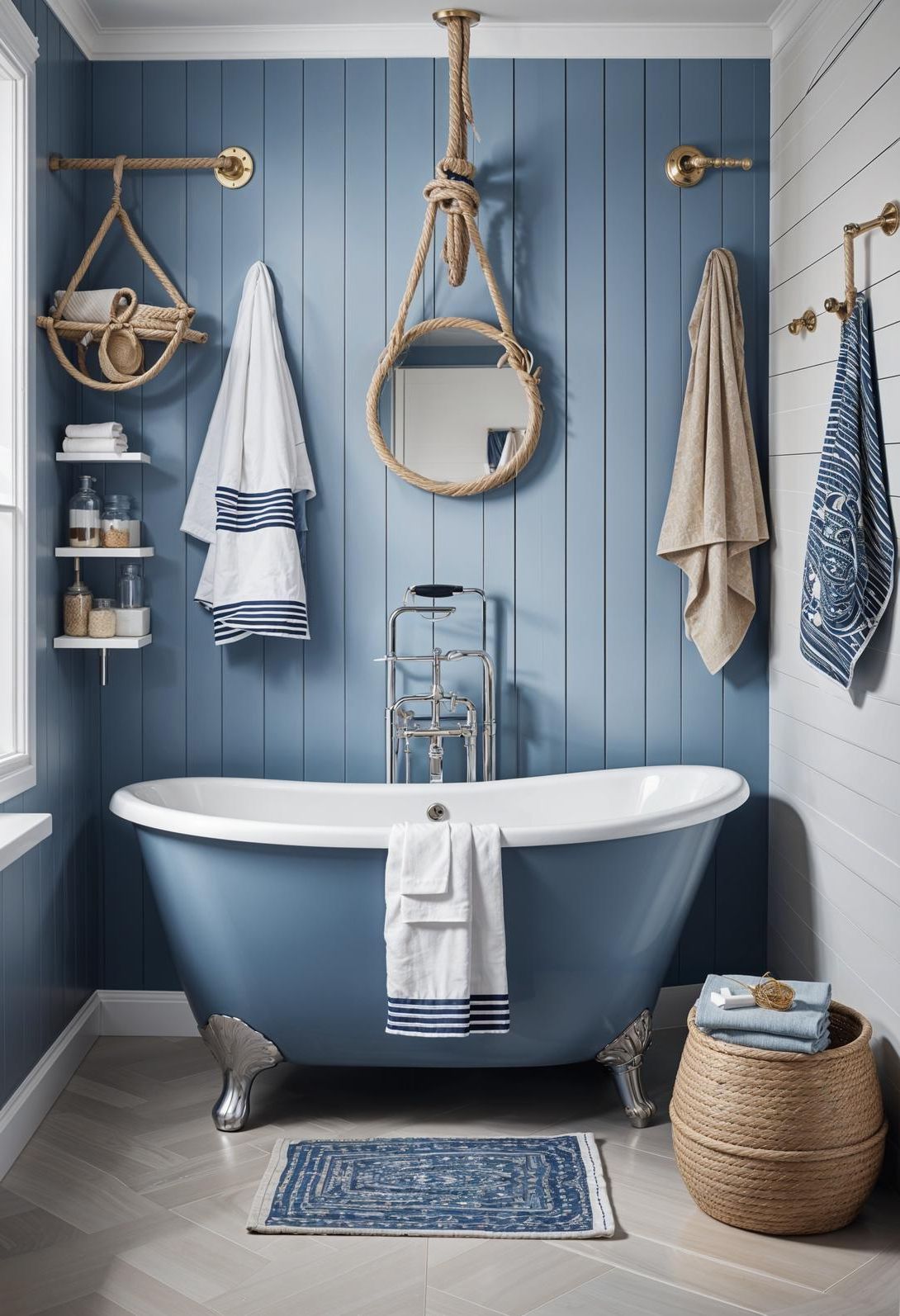 2. Nautical Bathroom Decor Inspiration