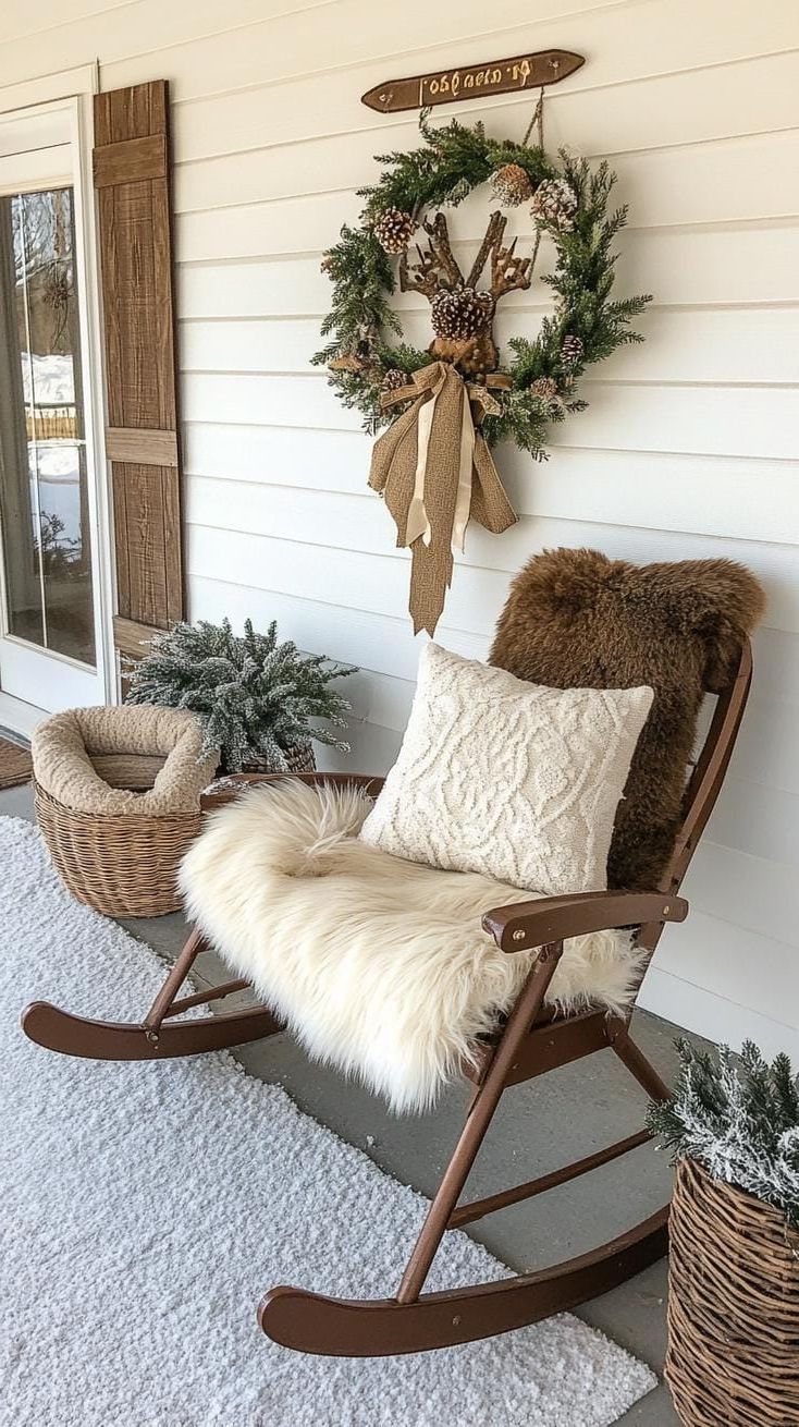 3. Vintage Sled Display with Faux Fur Accents - photo 2