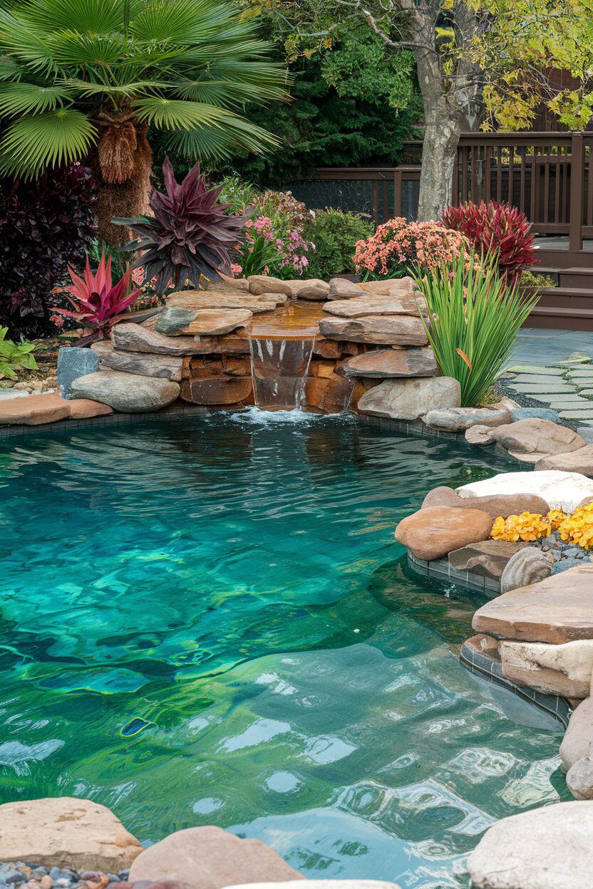 2. Natural Pool with Rock Accents