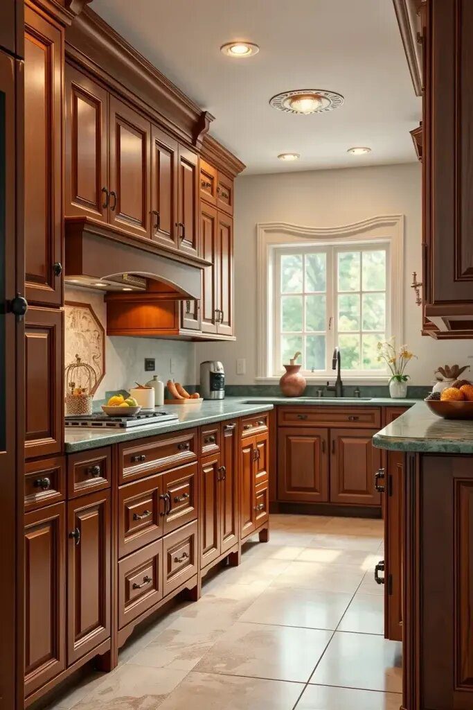 Rich Cherry Wood Cabinets Full of Warmth - photo 2