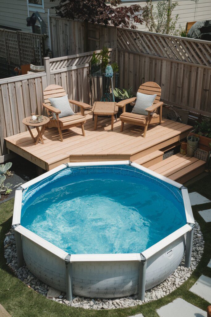 Warm Deck Designs for Above Ground Pools