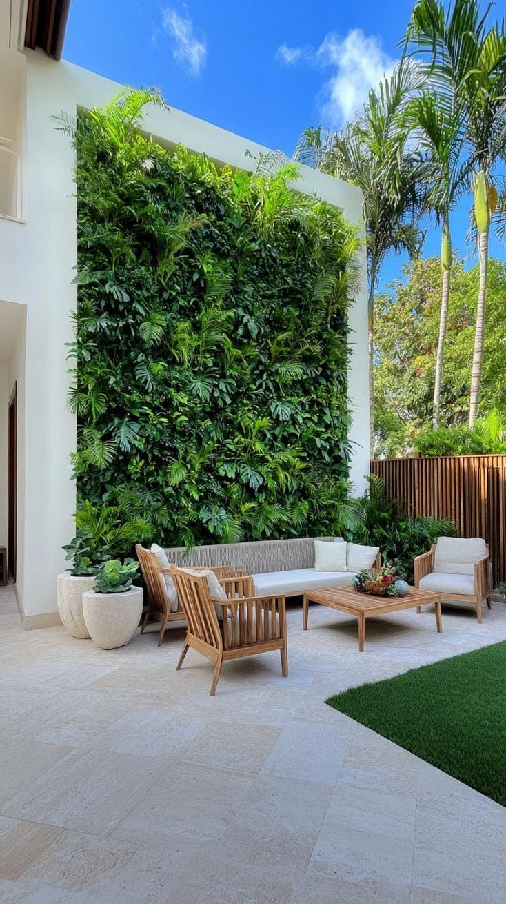 7. Vertical Plant Wall with Wooden Slats - photo 2