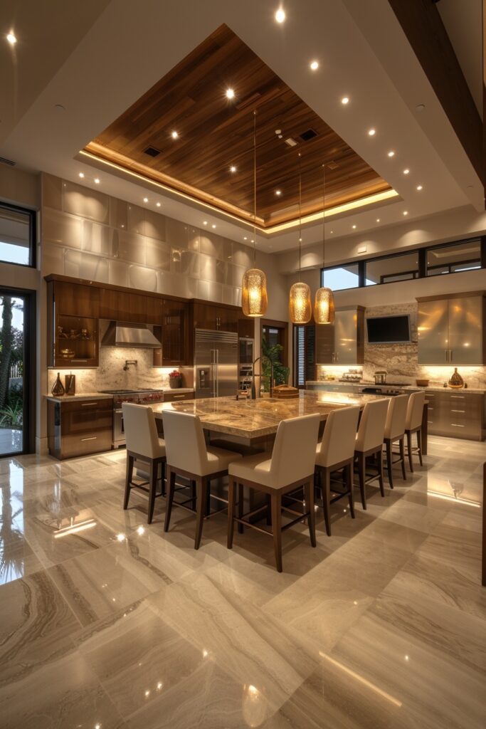 20. Open-Concept Kitchens with Luxury Appeal