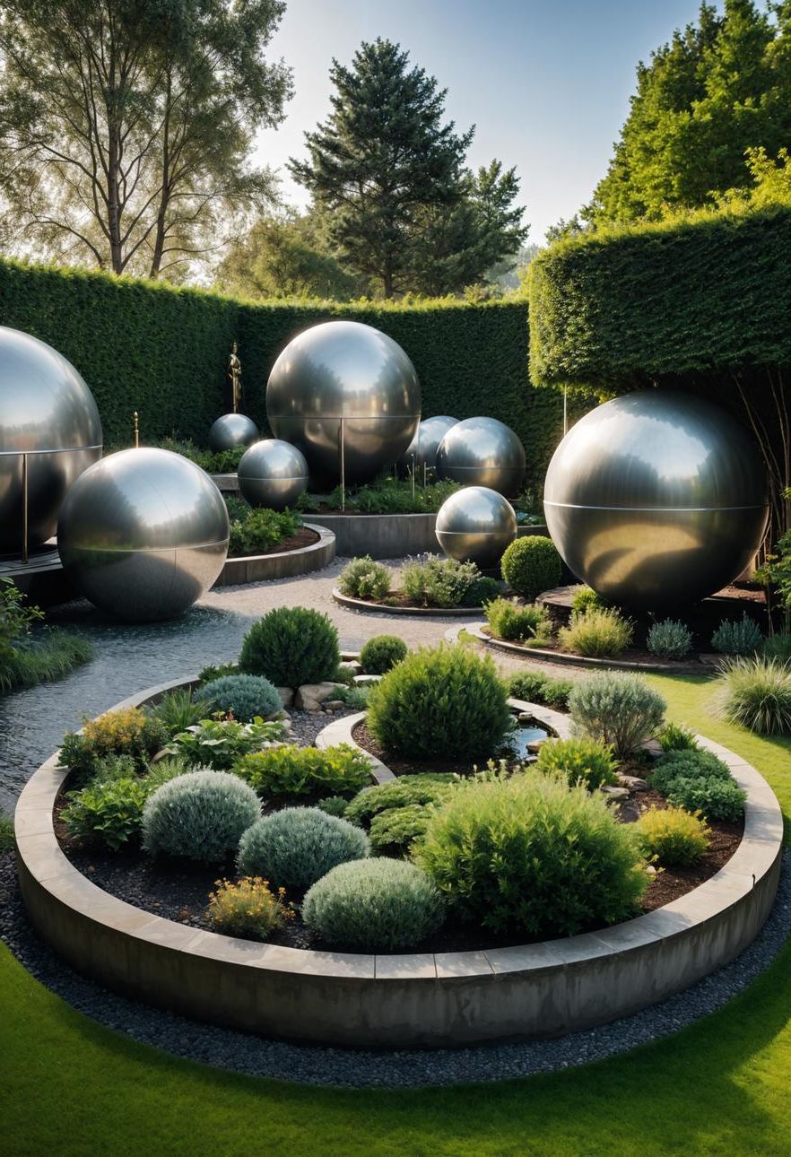 27. Sculpted Spheres as Garden Accents - photo 3