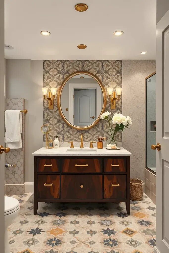 Bold Patterned Tile Accent Walls - photo 2