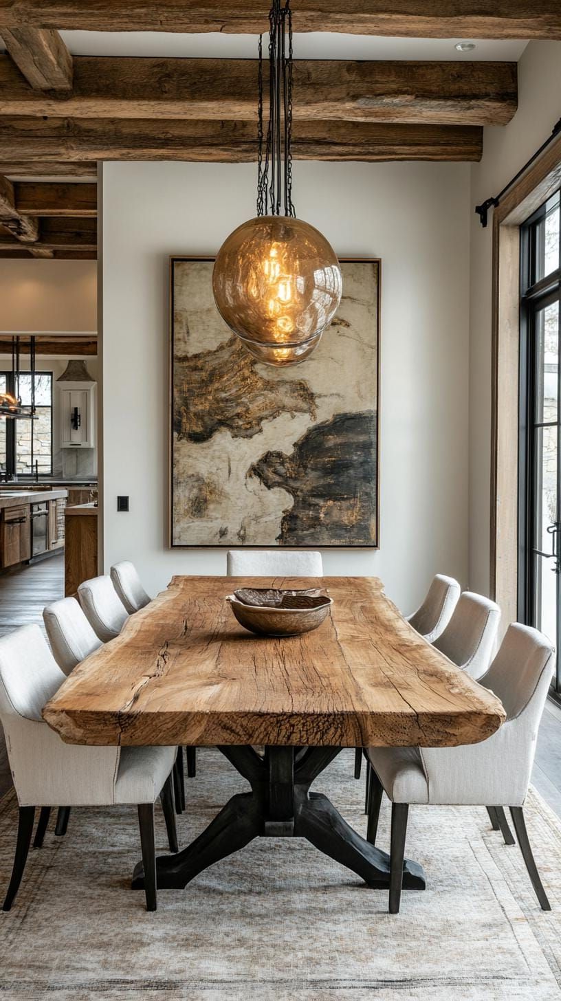 8. Dining Room With Reclaimed Wood Accents