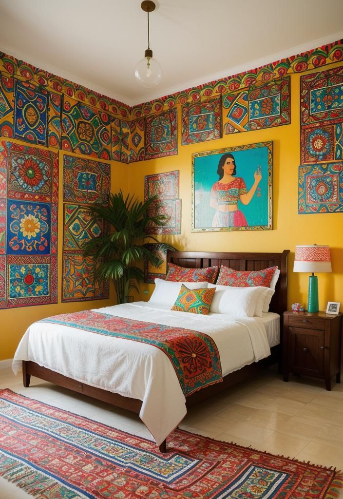 17. Bold Mexican-Inspired Bedroom