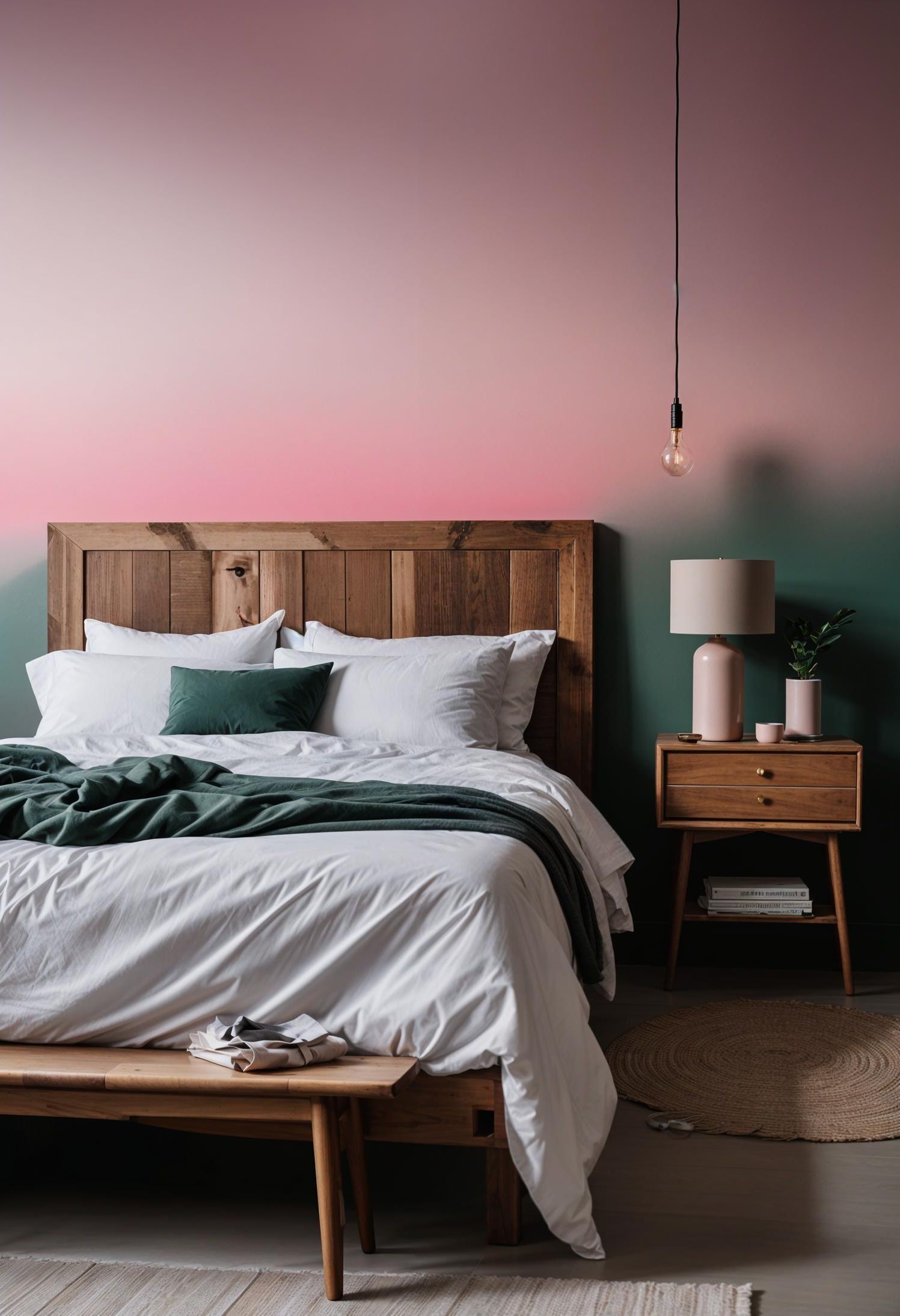 21. Ombre Paint from Sage to Pink