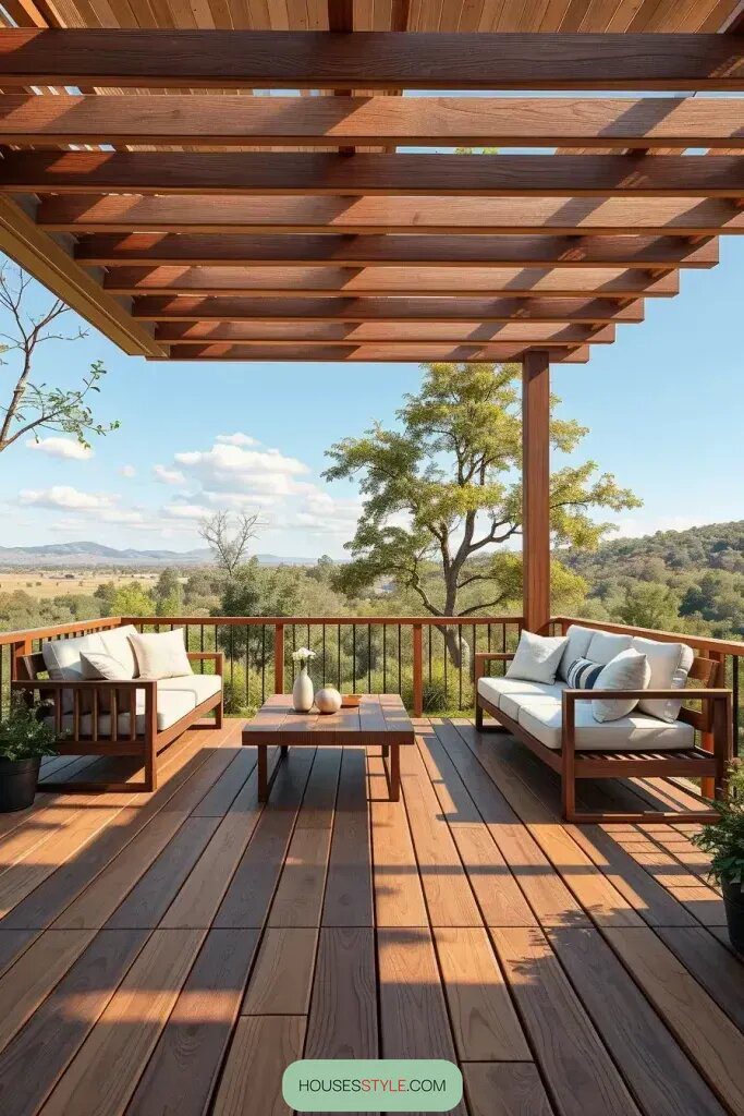 Chic Furniture for Elevated Wooden Decks