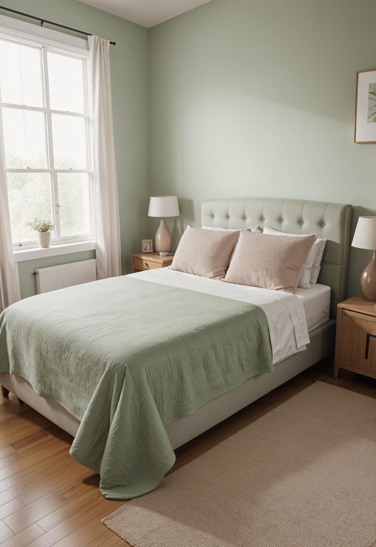 14. Cozy Pillow Combinations in Sage and Blush