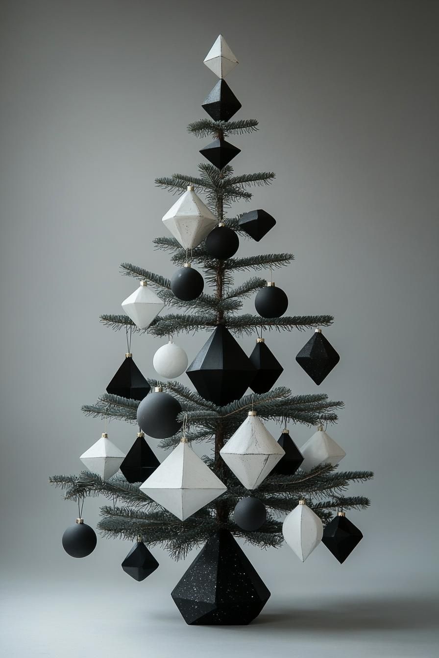 1. Sleek Monochrome Christmas Tree Ideas - photo 2