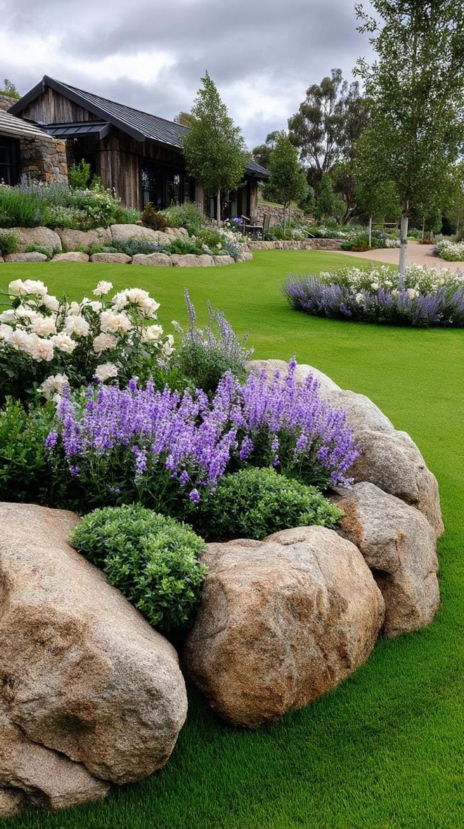 25. Rustic Ring Planter Packed with Color