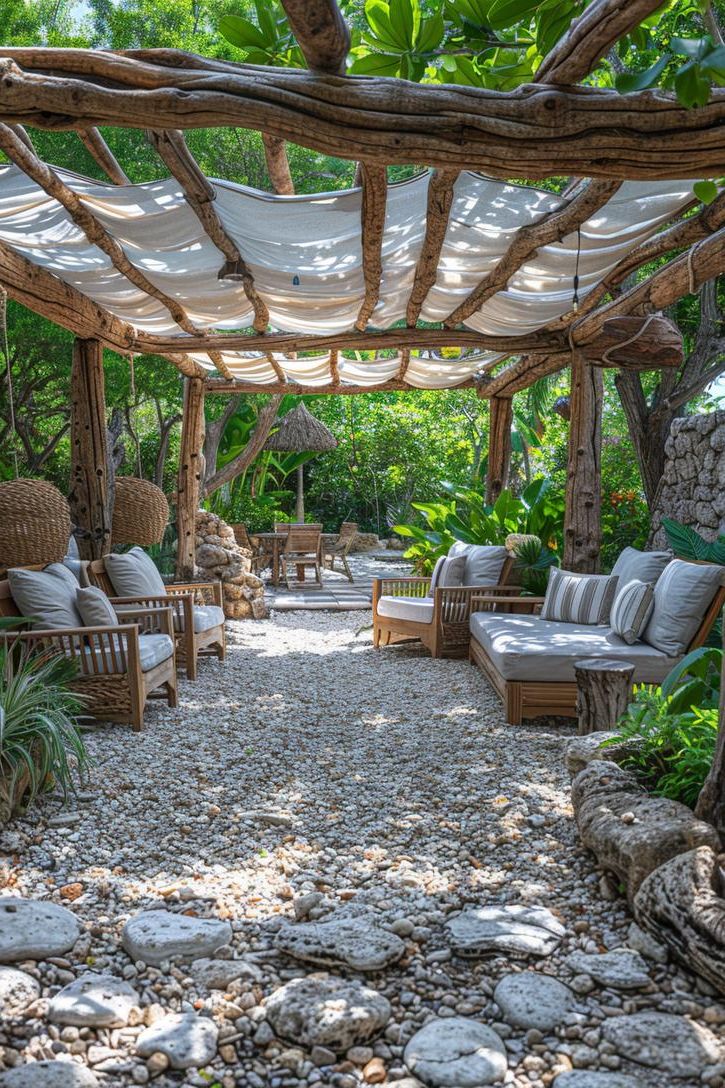 7. Coastal Gravel Patio with Driftwood - photo 2