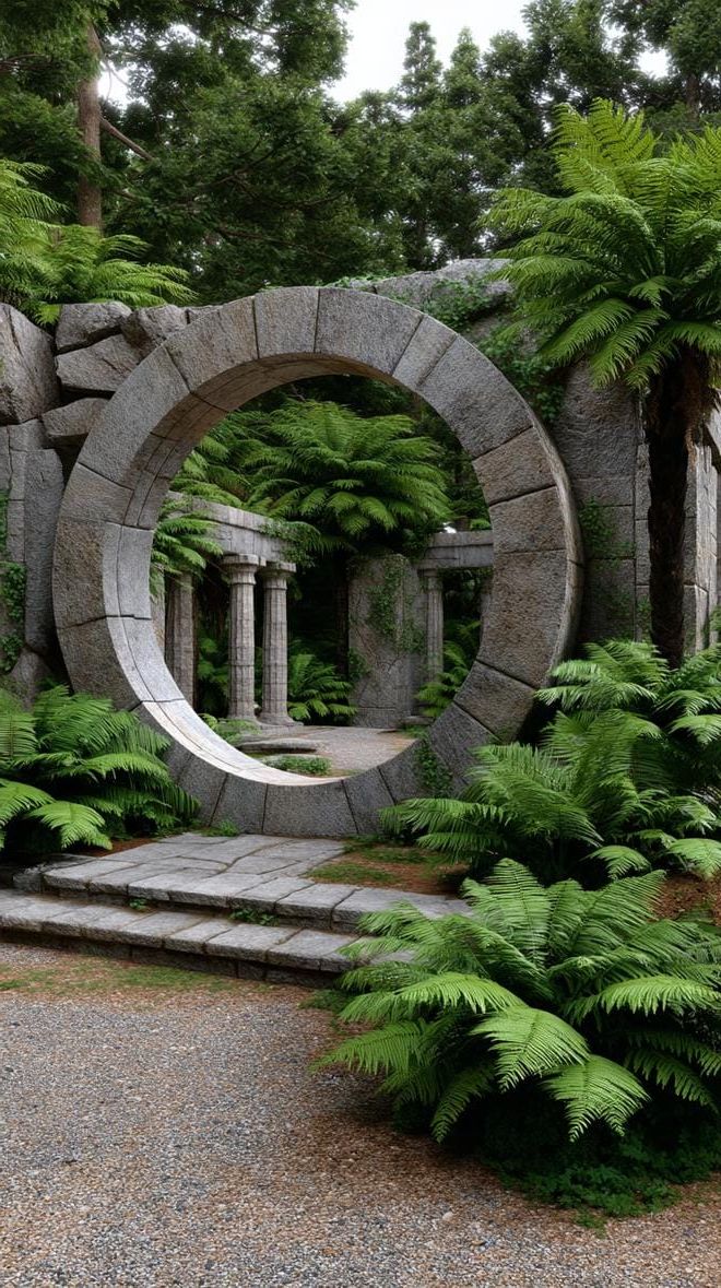 14. Massive stone arch surrounded by jungle ferns - photo 2