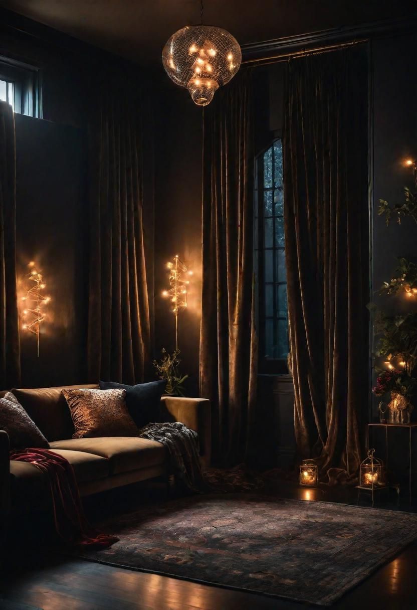 27. Opulent Drapery and Twinkling Lights