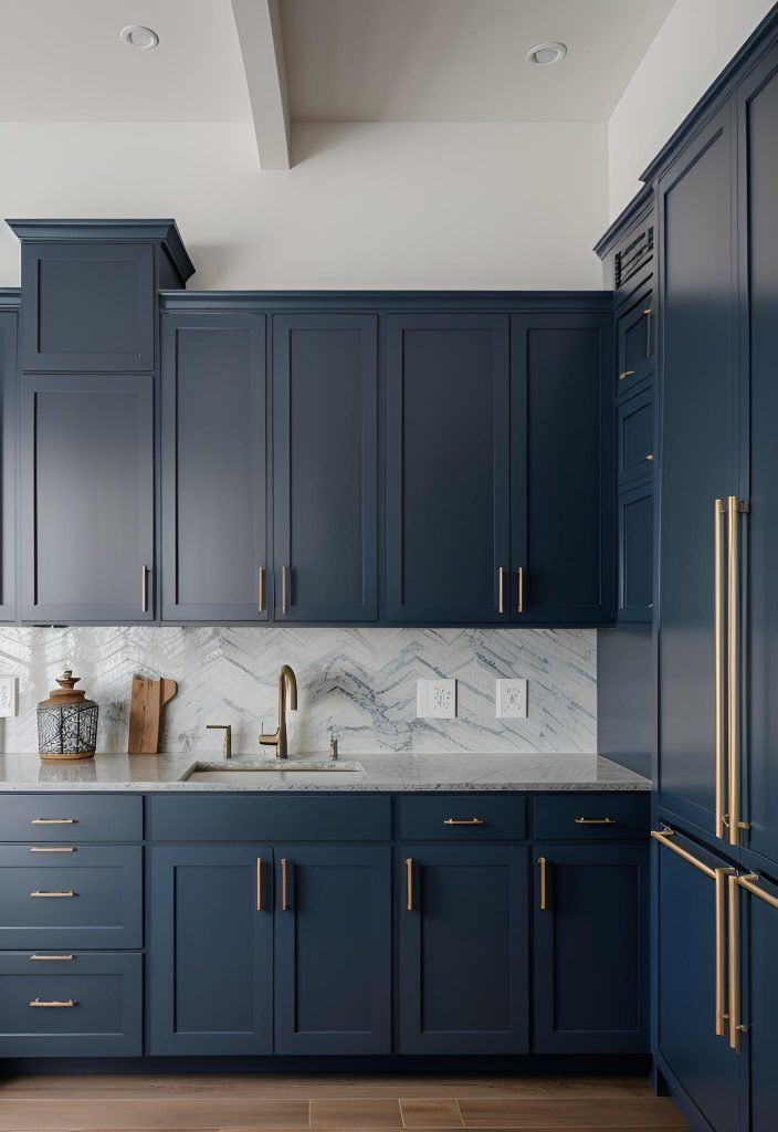 11. Elegant Indigo Kitchen Makeover