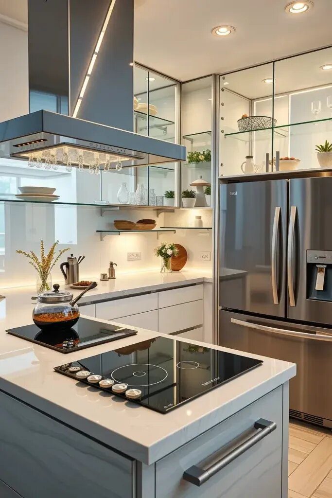 All Glass Kitchens With See Through Appliances