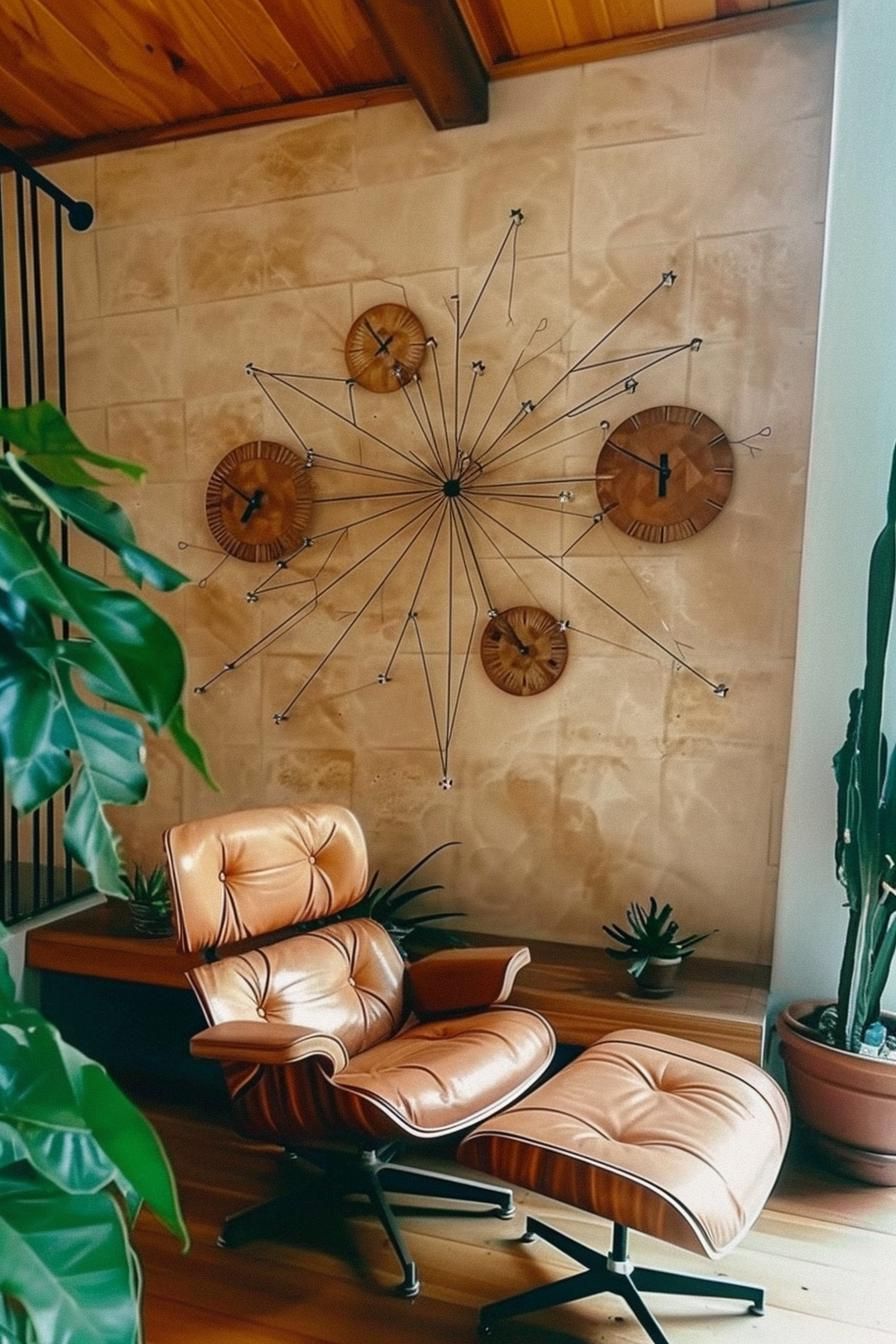6. Lounge Chairs Paired With a Statement Clock - photo 2