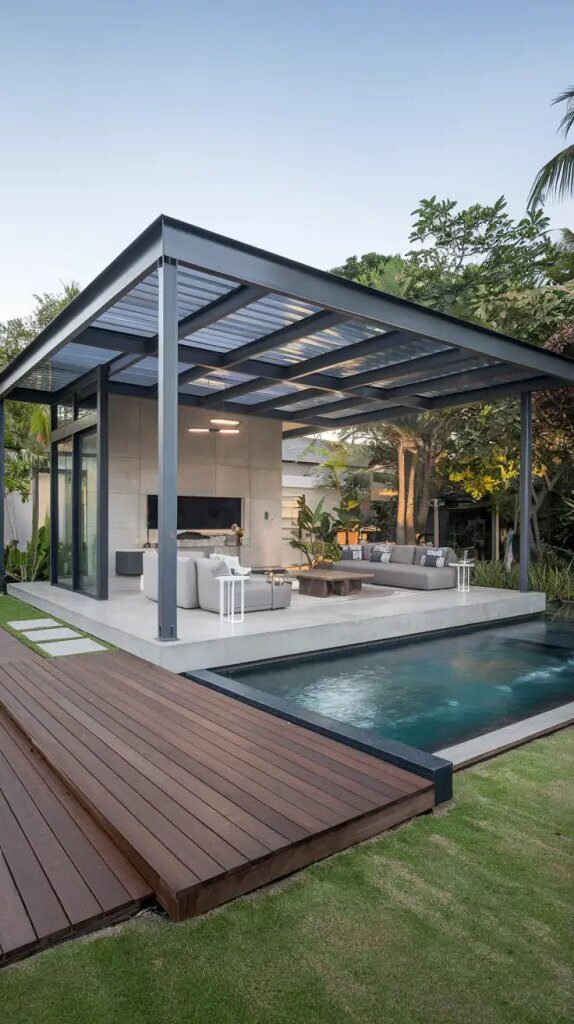 5) Chic and Modern Pool Cabana Looks