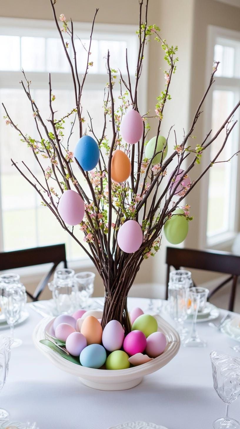 15. Twig And Hanging Egg Spring Display - photo 3