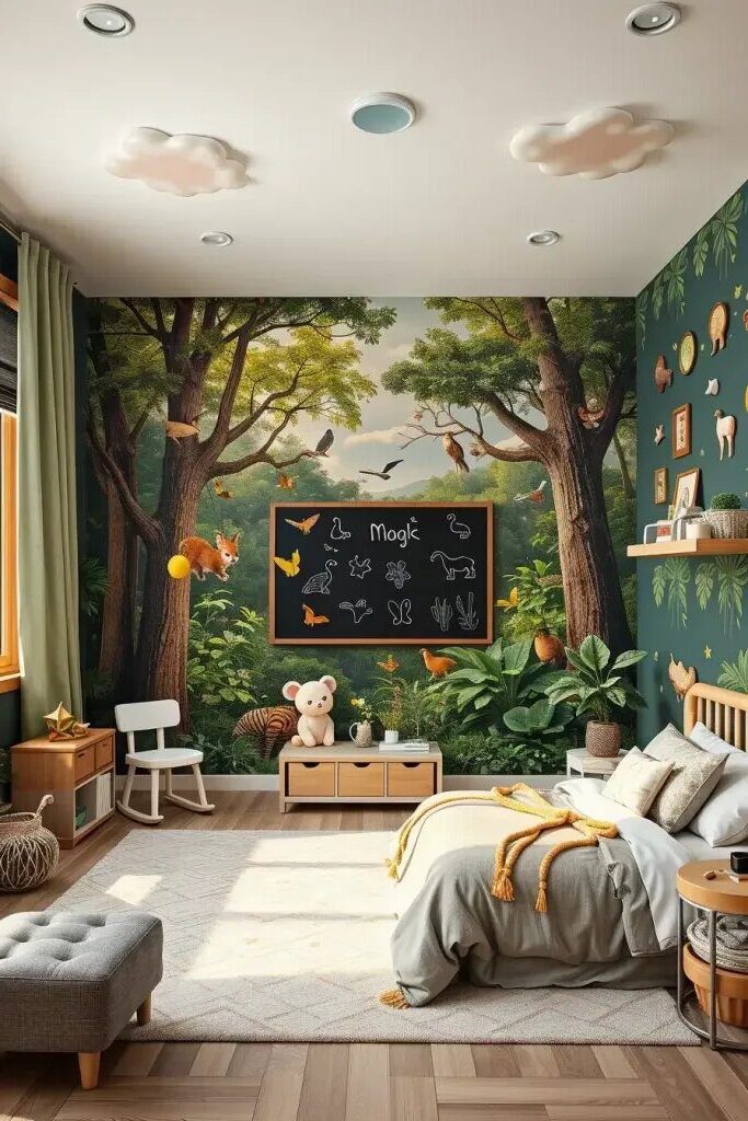 5- Interactive 3D Wall Murals for Kids Rooms
