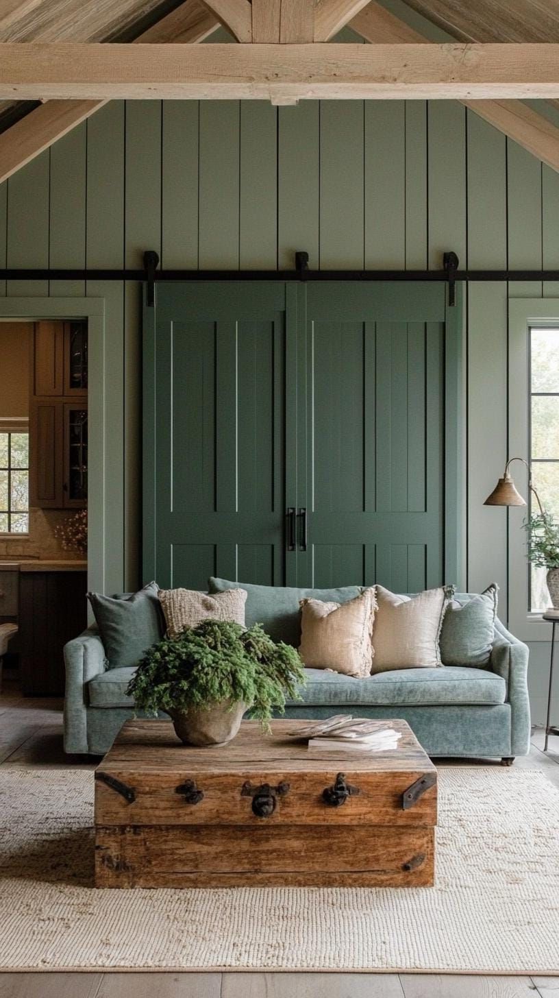23. Muted Palette of Olive Green, Deep Blue, and Rust - photo 2