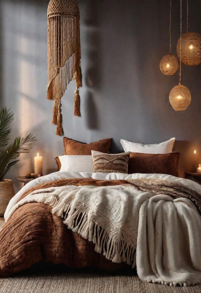 14. Layered Textures In Boho Bedrooms