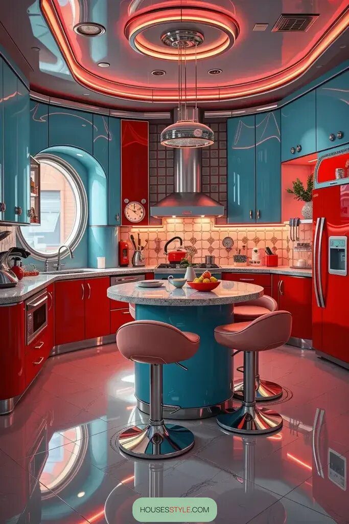 Retro-Futuristic Kitchens Lit Up With Neon - photo 2