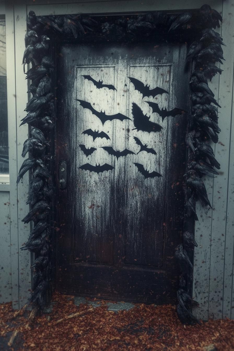 17. Raven-themed Halloween Door Decor - photo 2