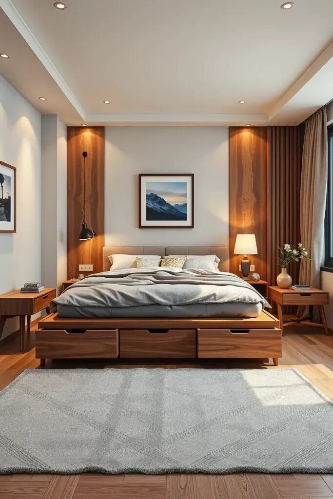 Platform Beds With Hidden Storage Inside - photo 2