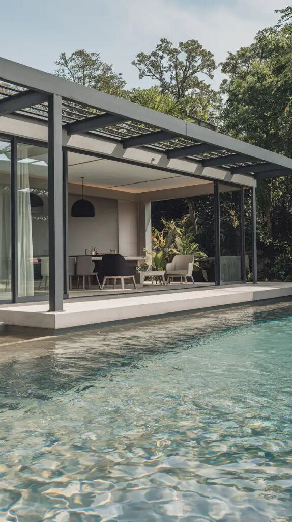 5) Chic and Modern Pool Cabana Looks