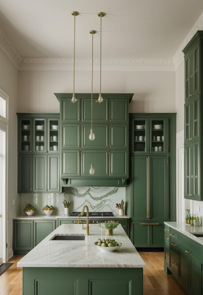 6. Pistachio Green Cabinet Pairings