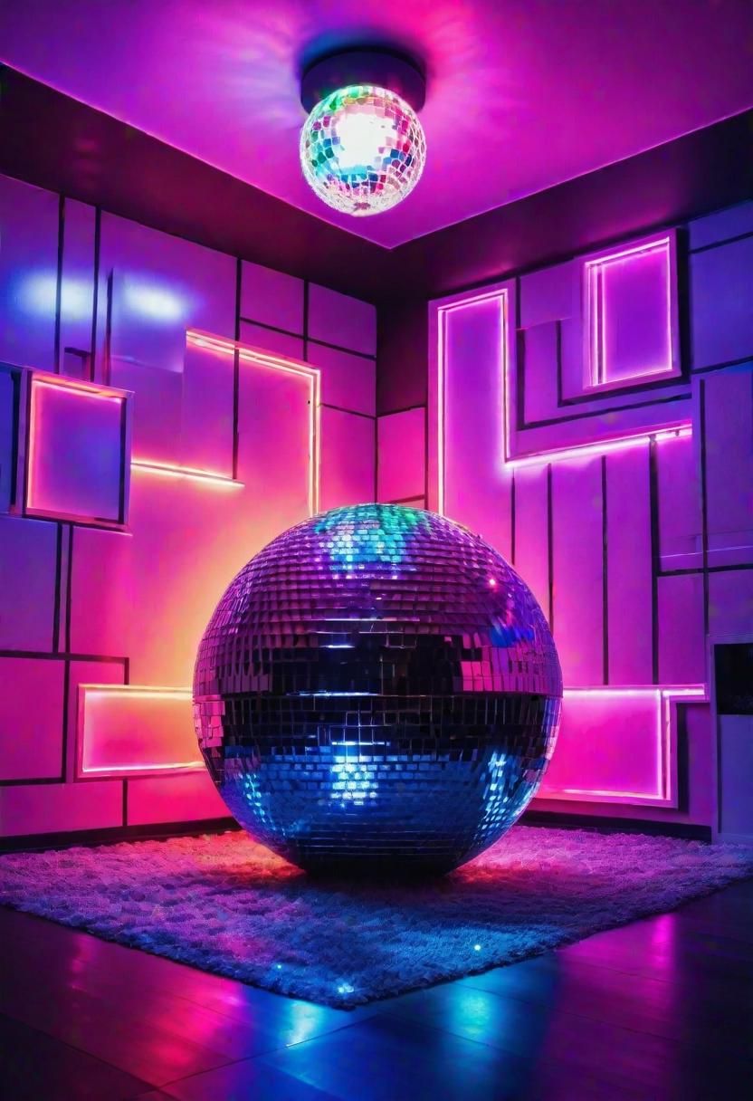 31. Disco Ball and LED Party Corner