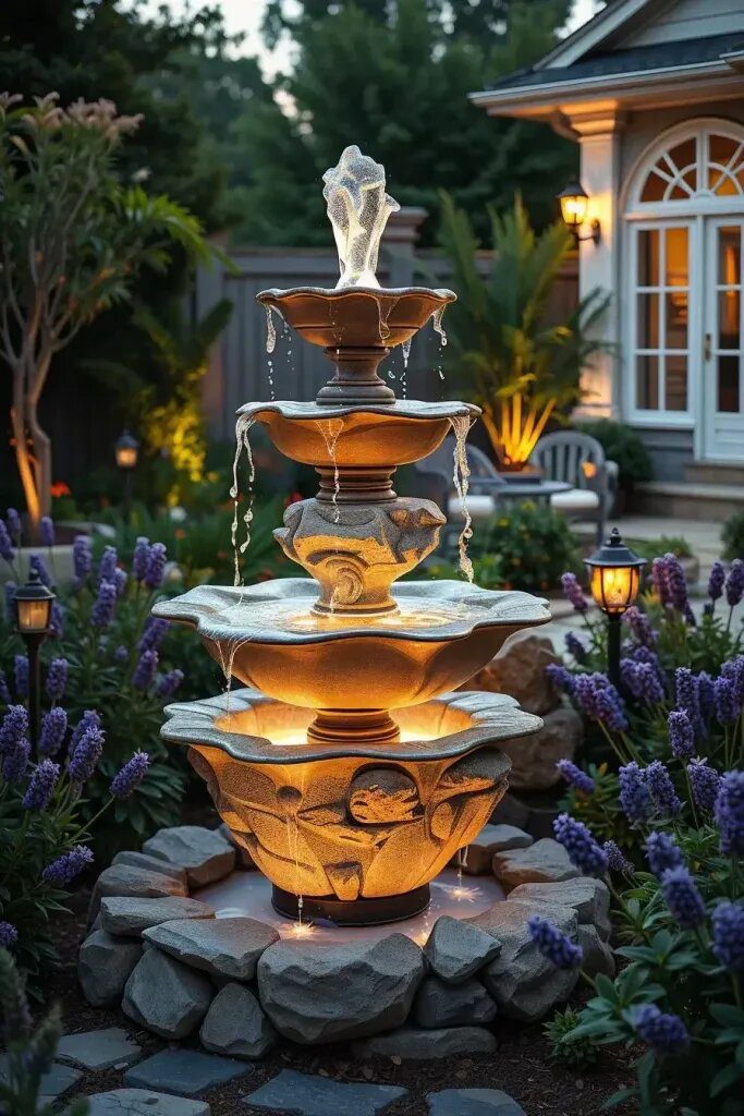 Fountains Paired With Ambient Lighting - photo 2
