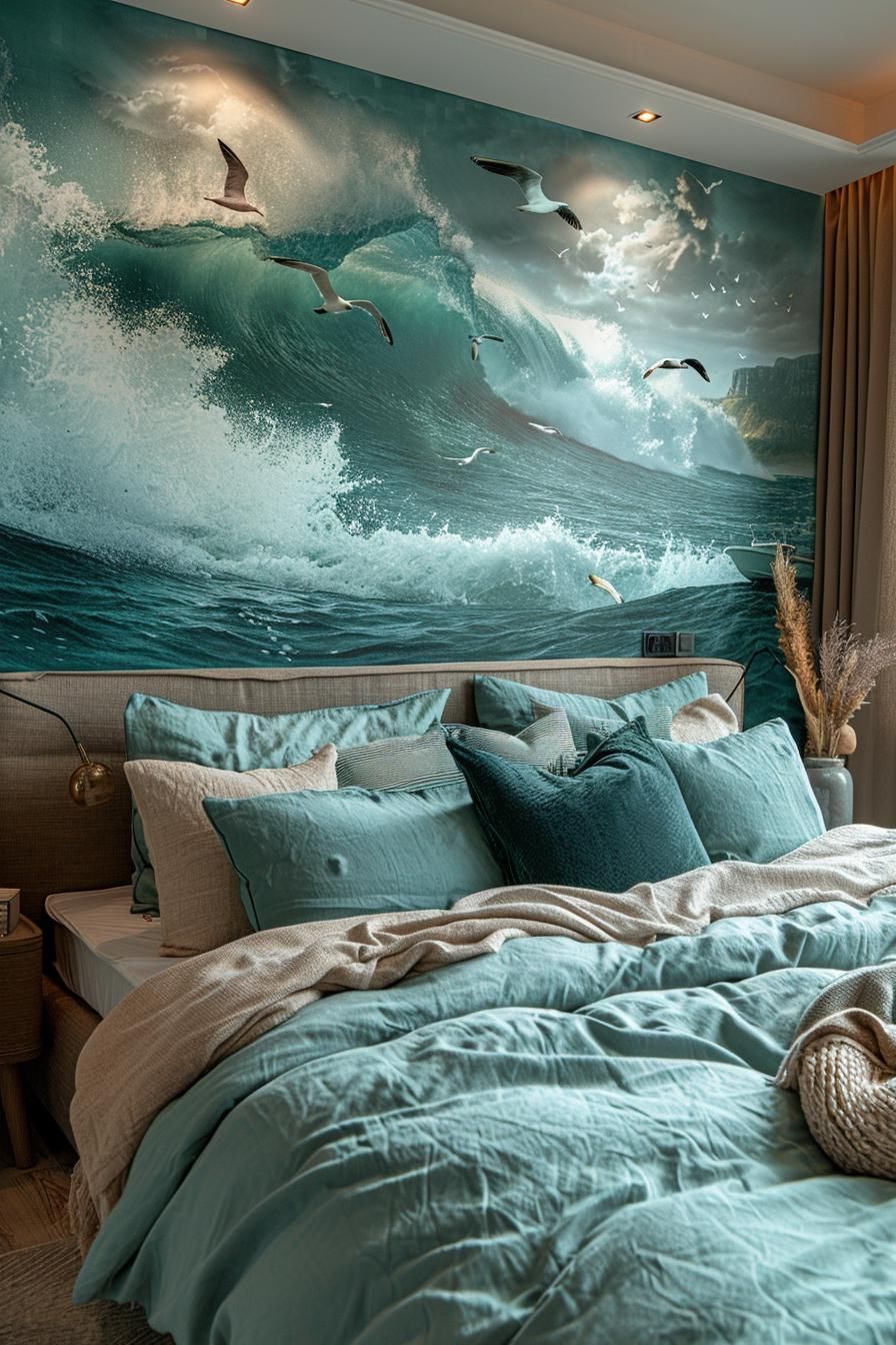 2. Ocean Mural Bedroom Inspiration