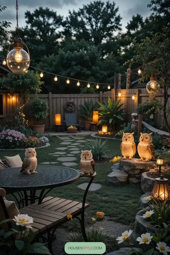 Lit-Up Figurines for Evening Garden Ambience