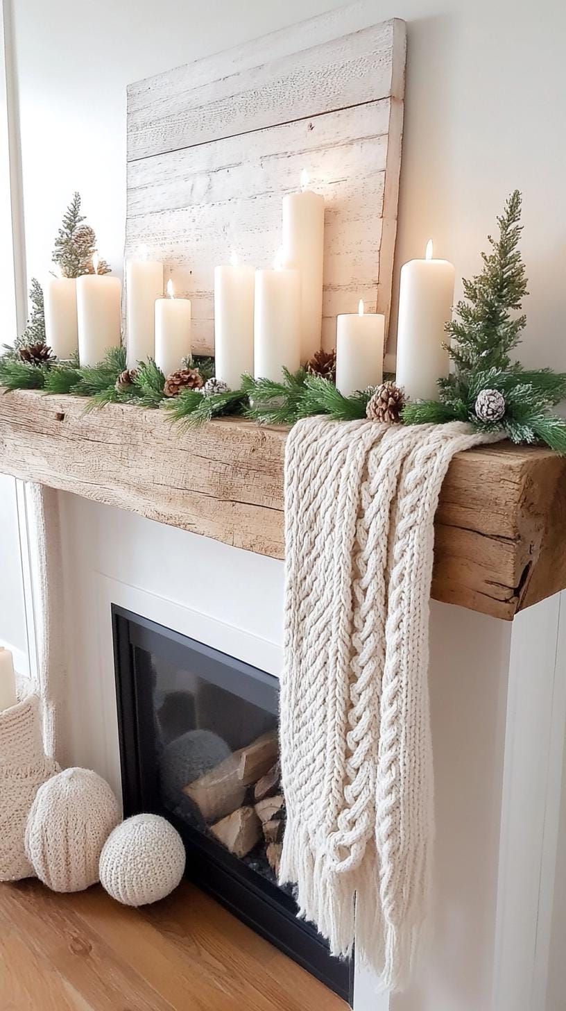 6. Winter Knit Mantle Decor Proposal - photo 2